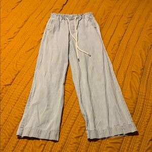 Light Blue Wide-Leg Pants